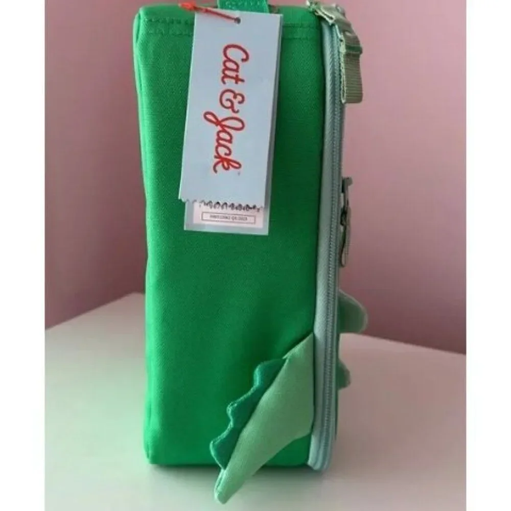 Cat & Jack Green Dinosaur Lunch‎ Box New With Tags